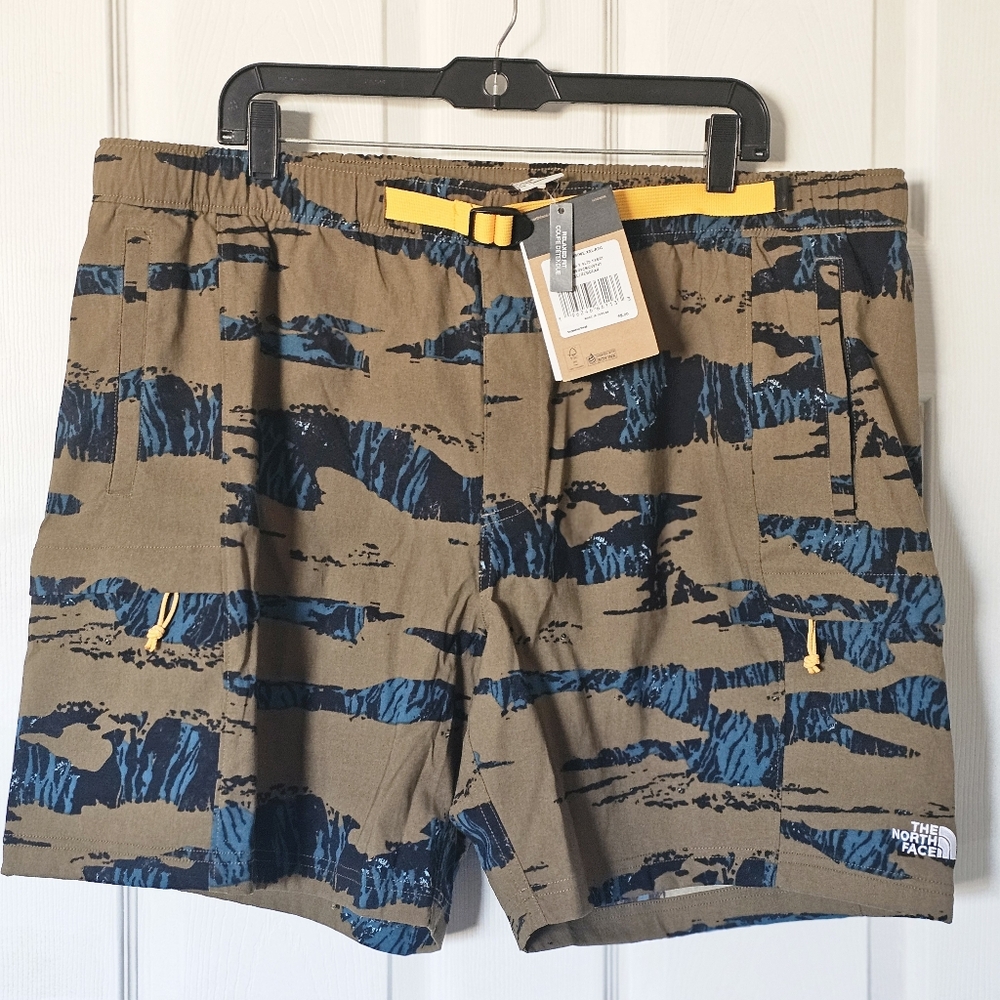 NWT The North Face TNF 2XL Mens Class V Belted Cargo Short Olive Green Blue $65